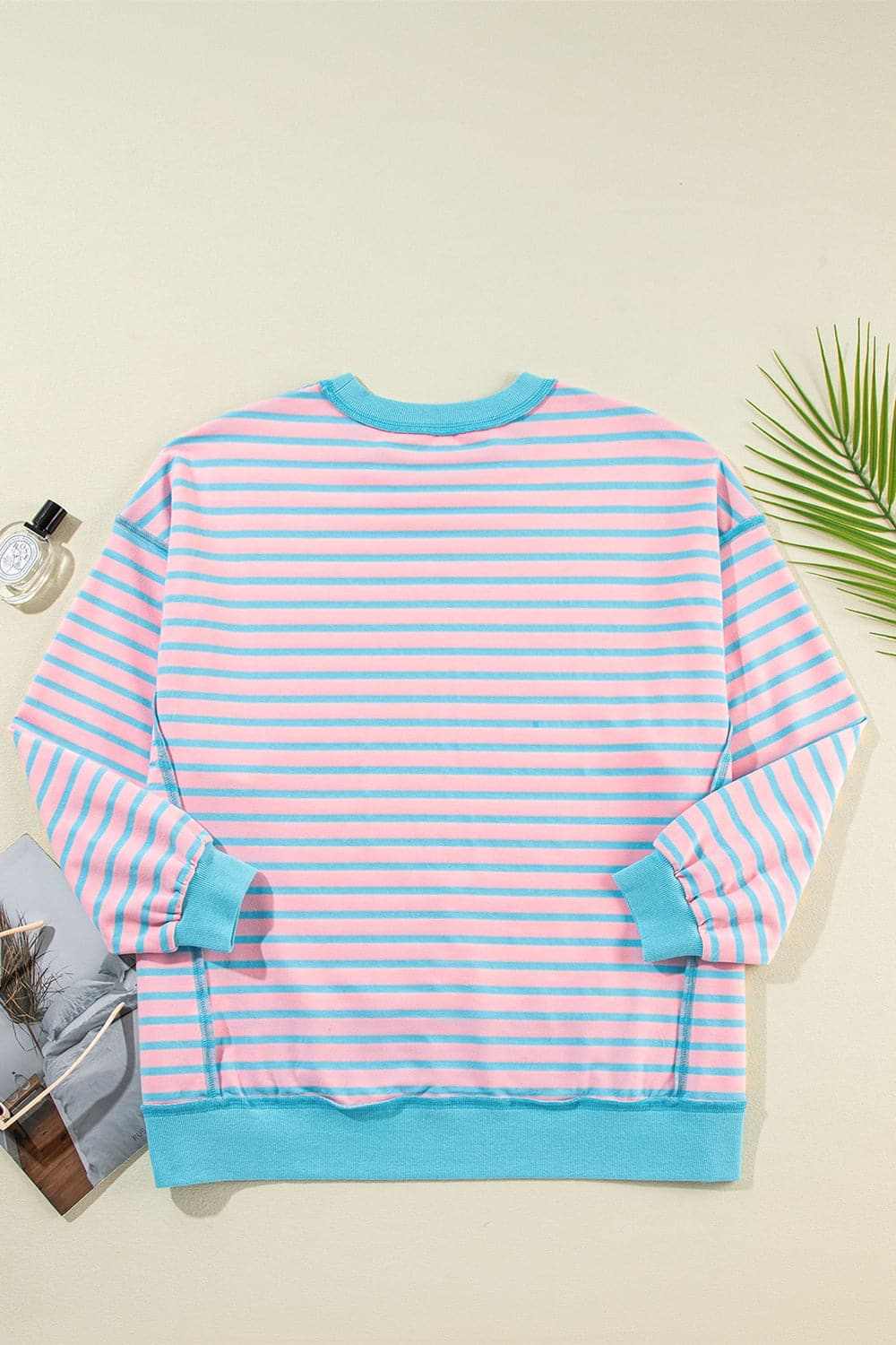 Chic striped high-low pullover - Love Salve